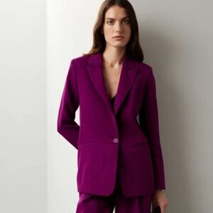 RTR Endless Rose Purple Pink Single Breasted Long Sleeve Blazer‎ Sz M